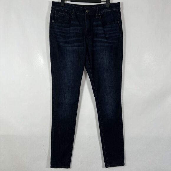 Buckle Black Skinny Jeans Womens Size 31x32 Blue Mid Rise Dark Wash Fit No. 76 - Picture 2 of 15